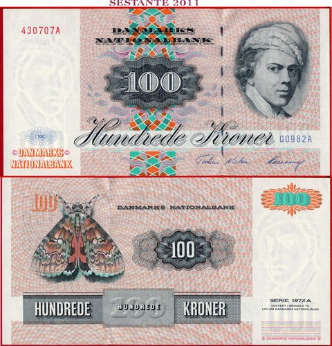 Denmark 100 kroner 1998 sign - 100,